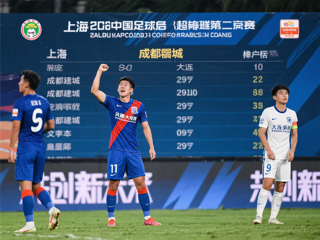 中超积分榜更新：申花强势超越成都蓉城重夺榜首，大连英博继续位居第9